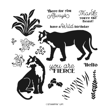 WILD CATS PHOTOPOLYMER STAMP SET (ENGLISH)