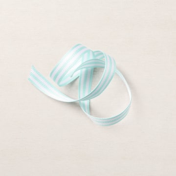 Pool Party 3/8 INCH (1 Cm) Striped Grosgrain Ribbon