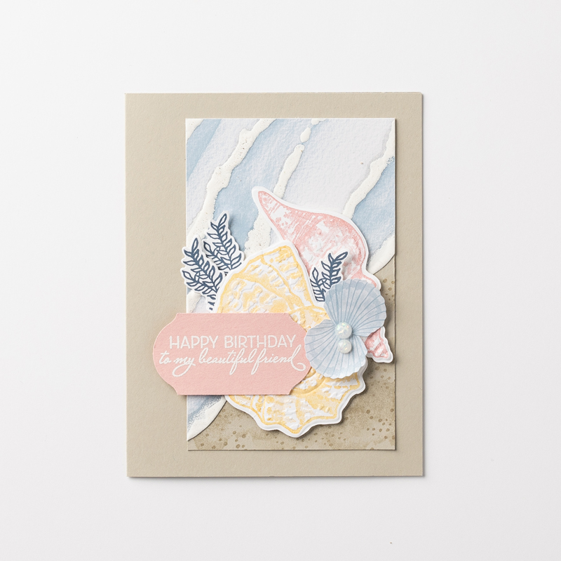 Sand & Sea Card - Embossed 3 Ways Card