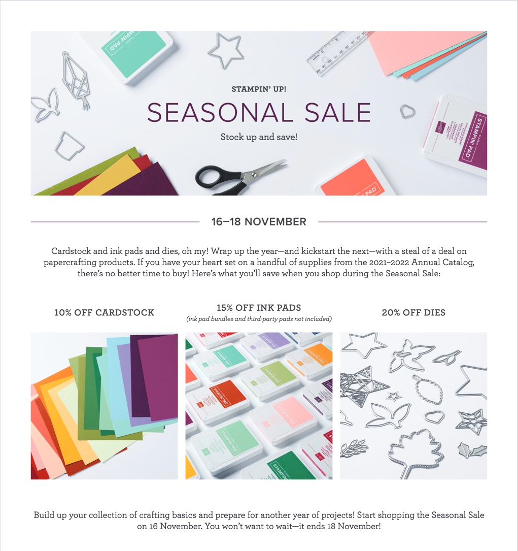 Seasonal Sale Details