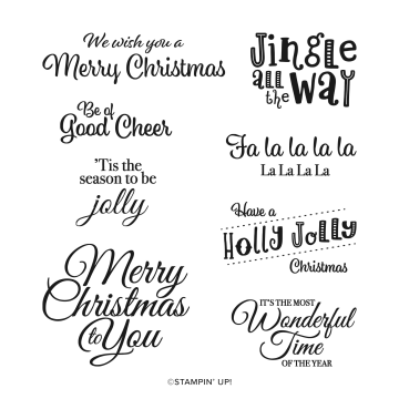 Holly Jolly Wishes Cling Stamp Set By Stampin' Up!